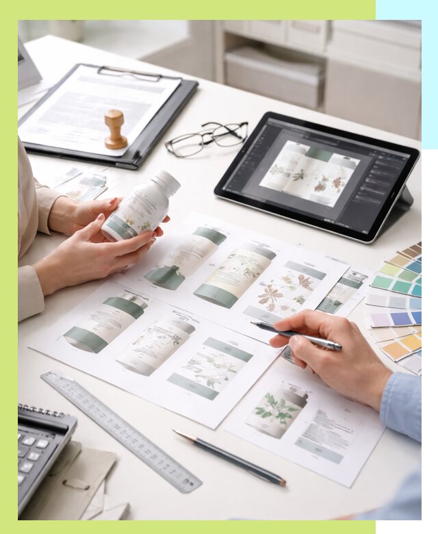 Профессиональная разработка дизайна и текста этикетки продукции в Россоши